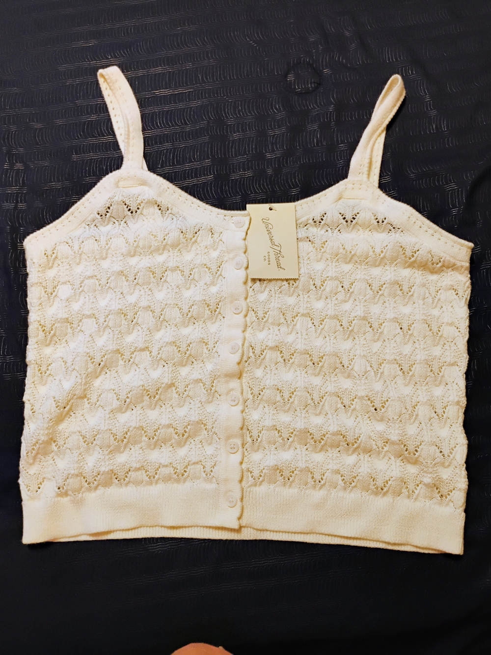 Universal Thread Cream Knit Button-Front Cami
